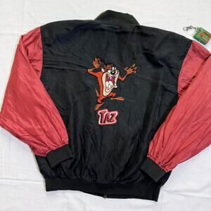 Vintage 90's Taz Looney Tunes Silks Bomber Jacket - S